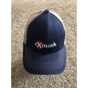 eXmark EX MARK ZERO TURN MOWER SNAPBACK TRUCKER HAT POWER EQUIPMENT Navy Blue